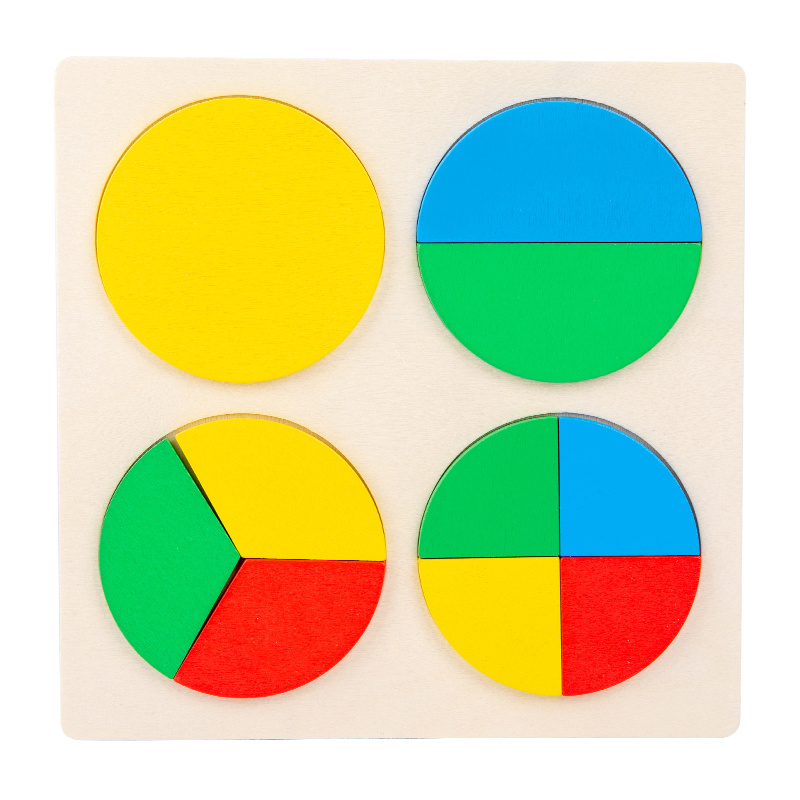 Wooden geometric shape isometric plate d TS-059-4